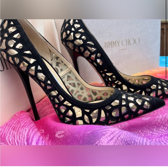 Jimmy Choo Shoes - BNWB Jimmy Choo Laser Cut with Gold Underlay Pumps High Heels
